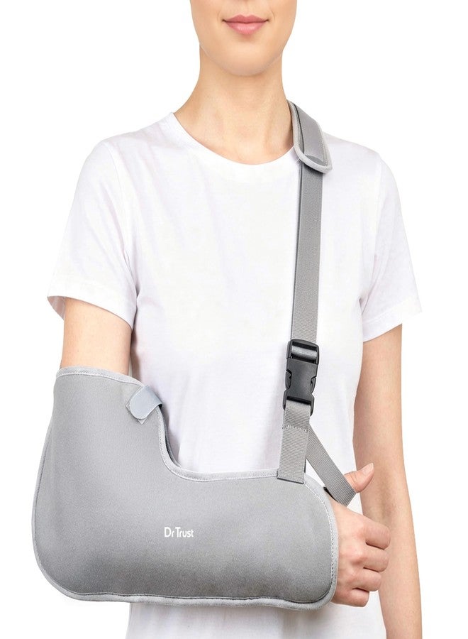 Dr Trust USA Tropical 4201 Arm Sling Pouch for Fracture, Shoulder & Forearm Support Adjustable Orthopedic Arm Immobilizer with Thumb Cradle for Fracture Recovery for Men & Women - Large - Image 1