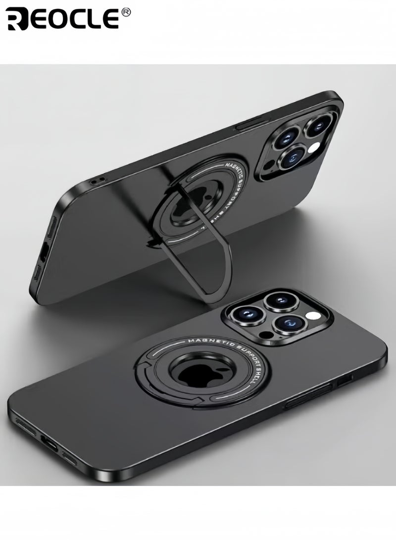 ريوكل حافظة آيفون مغناطيسية مع حامل حلقة غير مرئي لتقف كاميرا العدسة حماية كاملة ضد الصدمات غطاء هاتف لآيفون 14 برو ماكس - Image 1
