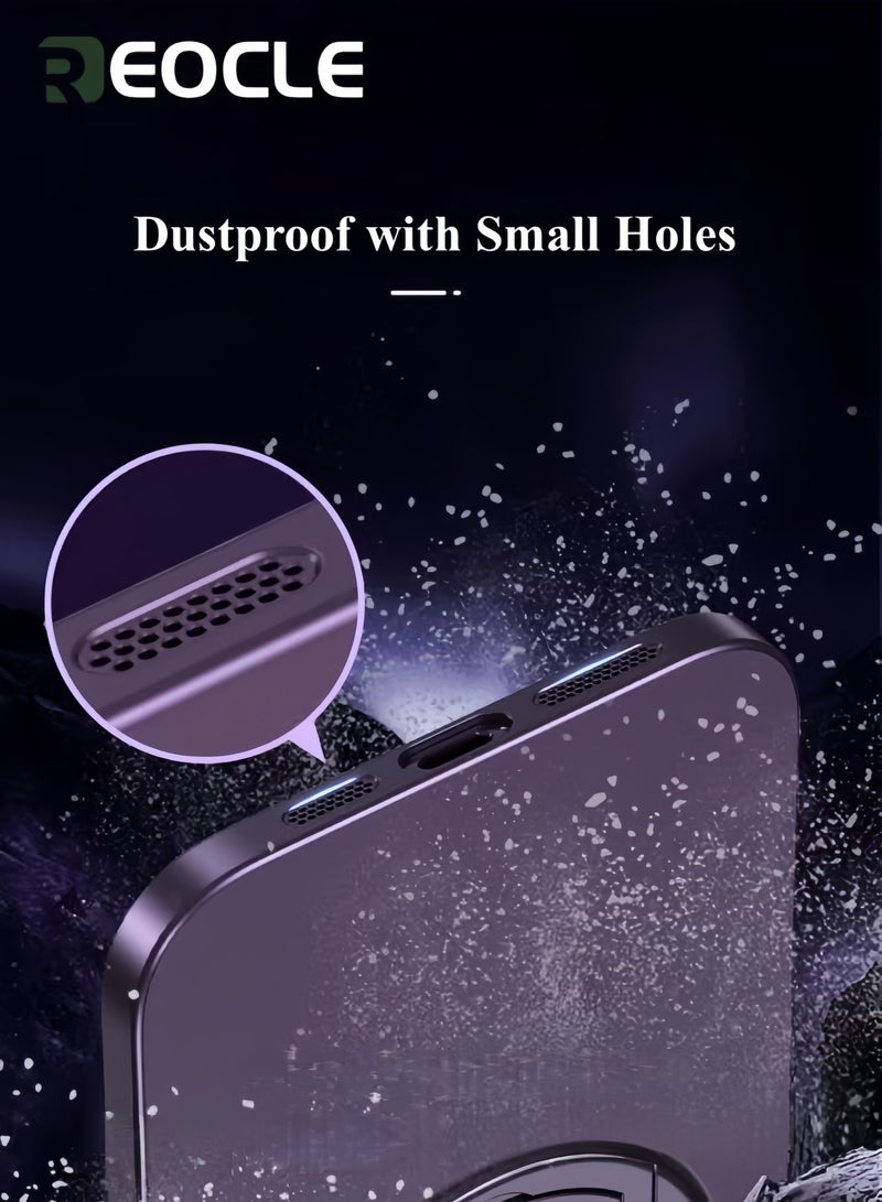 ريوكل حافظة آيفون مغناطيسية مع حامل حلقة غير مرئي لتقف كاميرا العدسة حماية كاملة ضد الصدمات غطاء هاتف لآيفون 14 برو ماكس - Image 4