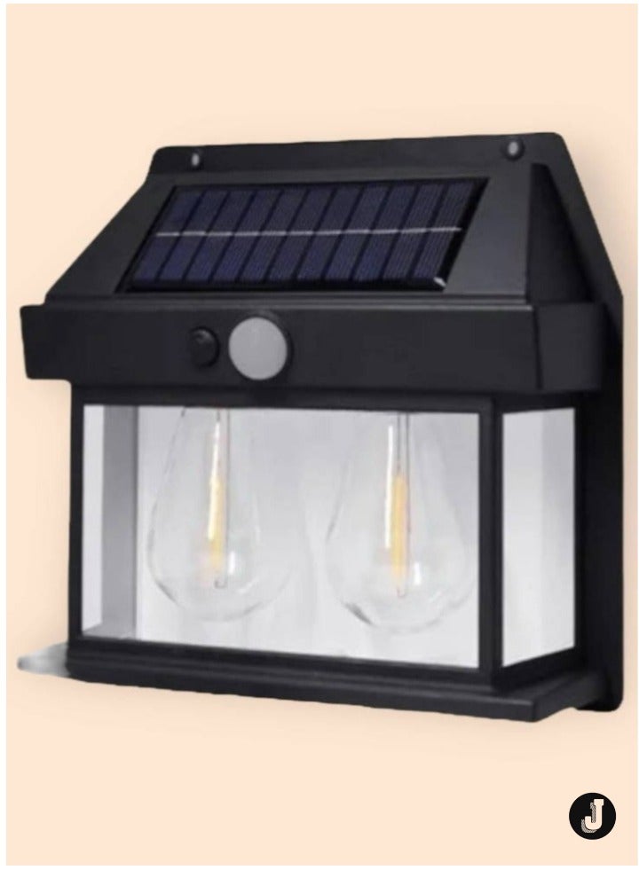JAJEEK "NEW Solar Sensor Wall Light – Dual Bulb Outdoor Lighting for Enhanced Security & Illumination" - Image 1