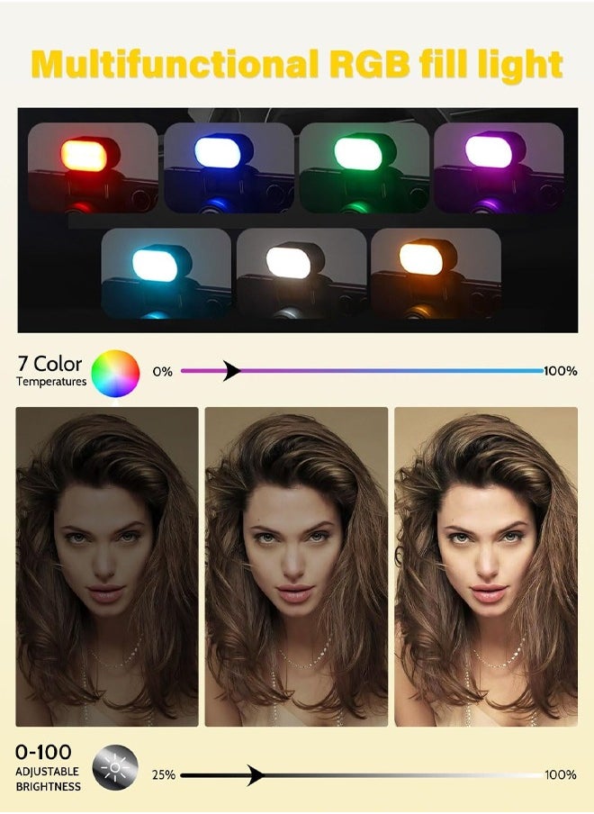 Auto Face Tracking Tripod 360 Rotation for iPhone Android,Phone Stand Follow You for Video Recording,Selfie Stick Tripod with RGB Light,Remote Control (M2Pro Black)