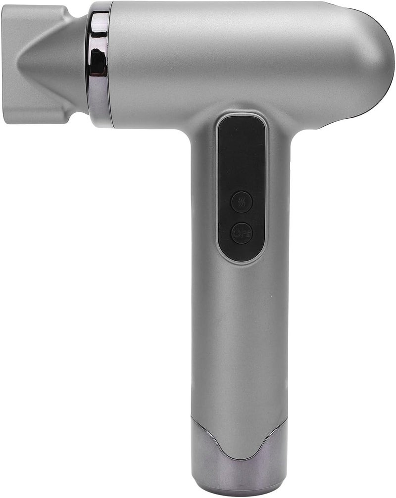 LICAEVEY Hair Dryer, 100000 RPM Portable Rechargeable Hair Dryer, 200W Fast Drying Blow Dryer with Nozzle for Home Travel Outdoor (Silver) - Image 1