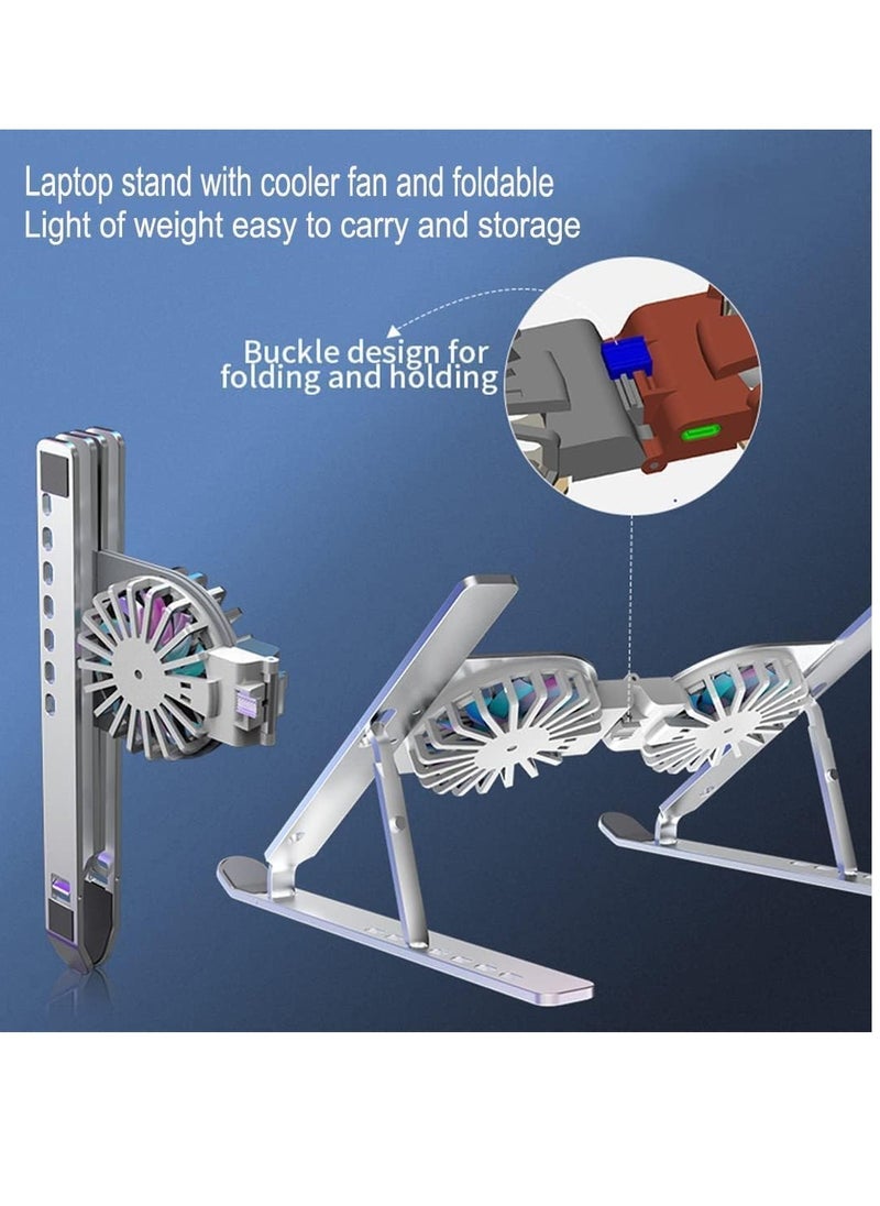 Generic Aluminum holder and external cooling fan for gaming laptop, computer, MacBook Air Pro 9-17 inch, and notebook  - Image 4