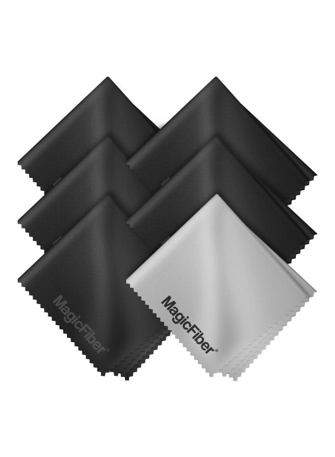 ماجيك فايبر مجموعة أقمشة تنظيف من المايكروفايبر مكونة من 6 قطع أسود / رمادي 16.51سم - Image 1
