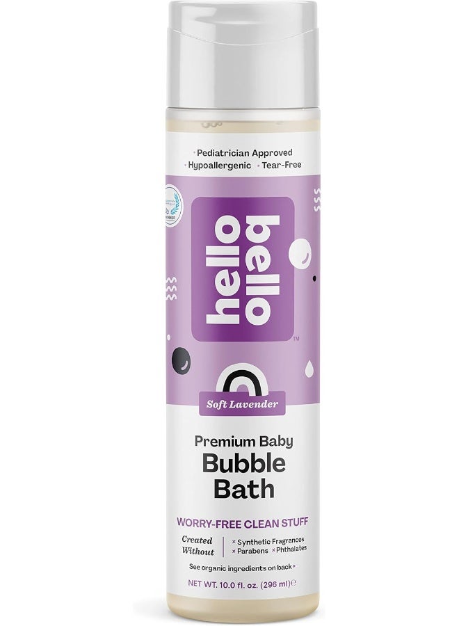 Hello Bello Bubble Bath, Gentle Hypoallergenic Formula for Babies and Kids, Vegan and Cruelty-Free, Soft Lavender Scented, 10 fl oz - Image 1