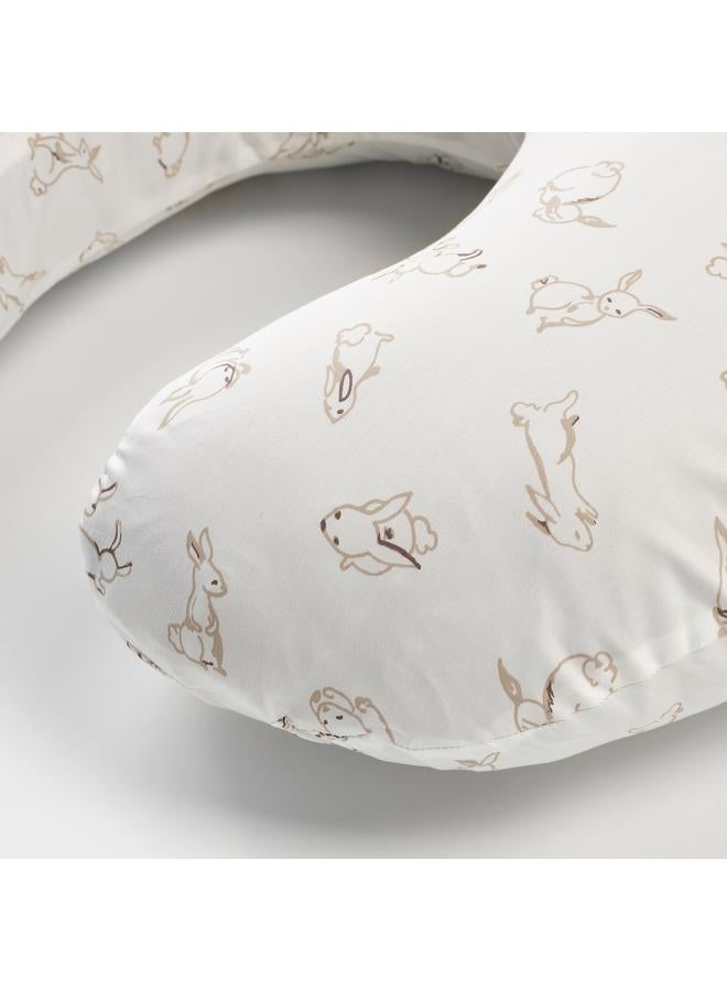 Zaboon Cover For Nursing Pillow, Rabbit Pattern/White, 60X50X18 Cm - Image 5
