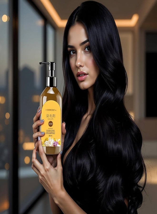EverCozy Japanese Hair Dye Shampoo - Long Lasting Natural Hair Dye Shampoo for Man & Women, Premium Japanese Natural for Women Black | Home Solution(PACK OF 2) - Image 5