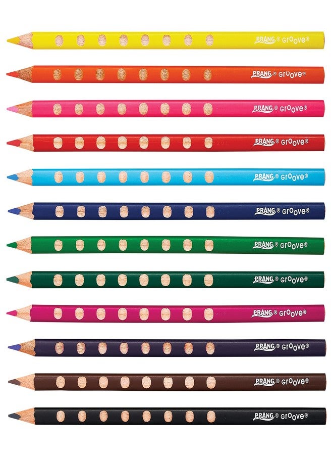 Prang Groove Triangular Colored Pencils, 3.3 mm, Assorted Colors, 144 Count - Image 3