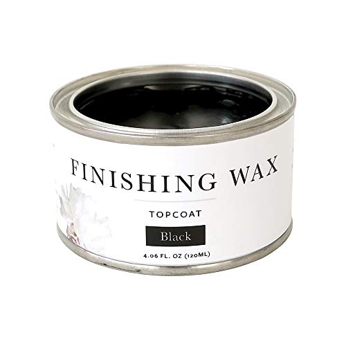 Jolie Finishing Wax - Protective topcoat Paint - Use on interior furniture, cabinets, walls, home decor and accessories - Odor-Free, Non-Hazardous - Black - 120 ml - Image 1