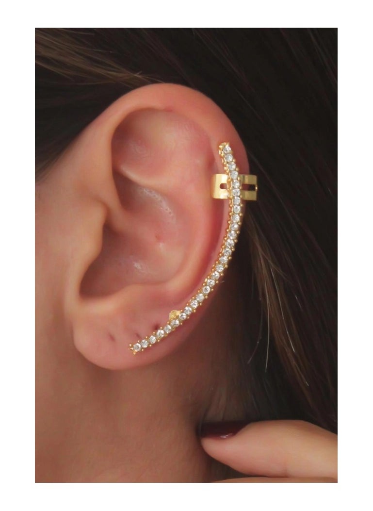 Generic - Gold Color Zircon Stone Women's Earrings - Image 1
