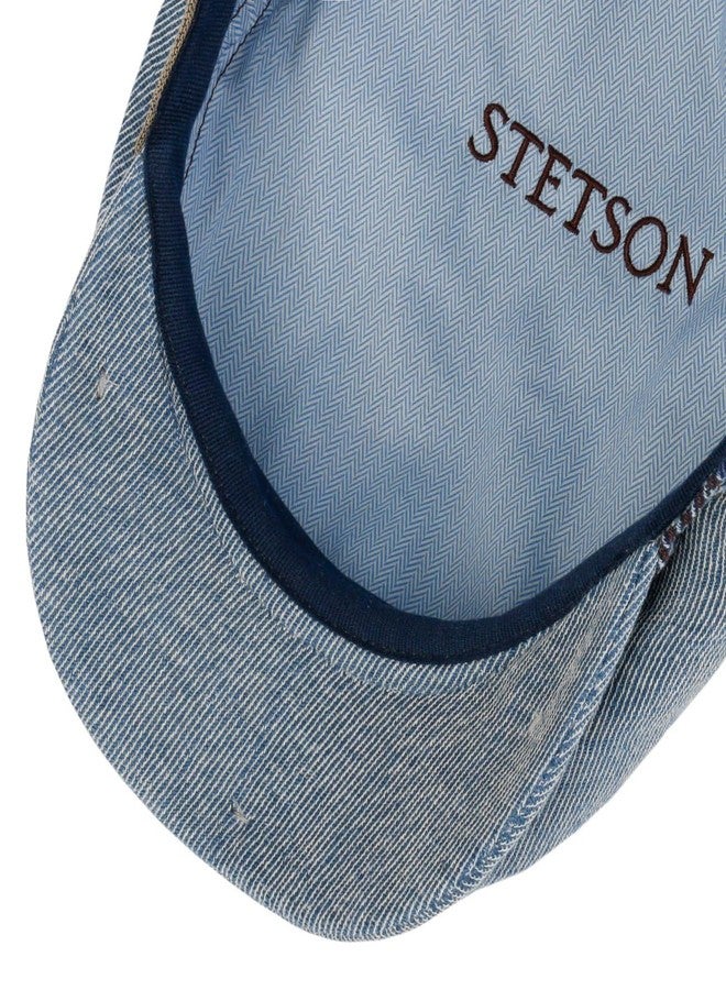 Stetson Laughlin Driver Patchwork Flat Cap Women/Men Blue 7 1/4-7 3/8 - Image 4
