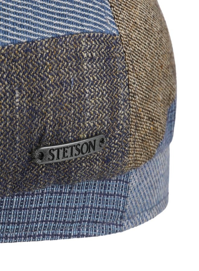 Stetson Laughlin Driver Patchwork Flat Cap Women/Men Blue 7 1/4-7 3/8 - Image 5