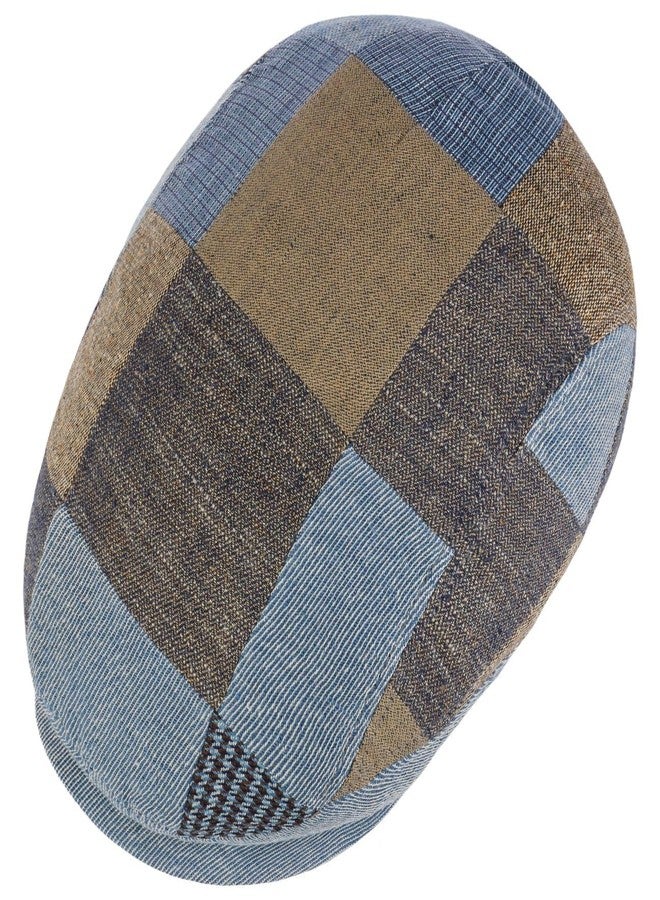 Stetson Laughlin Driver Patchwork Flat Cap Women/Men Blue 7 1/4-7 3/8 - Image 3