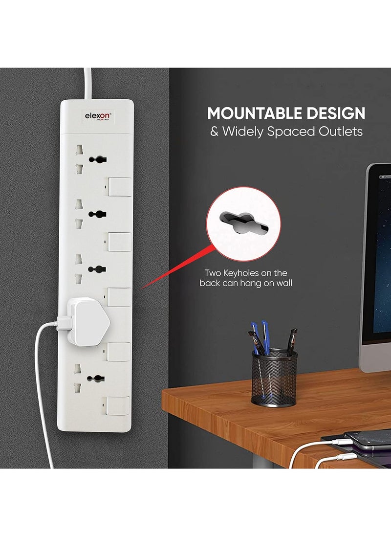 elexon - 5 Way Power Extension Socket With 2M Cable - Image 1