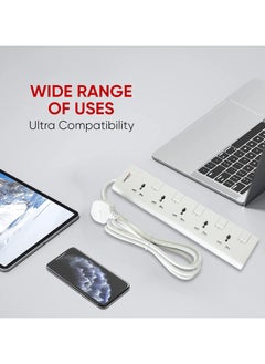 elexon 5 Way Power Extension Socket With 2M Cable  - Image 5