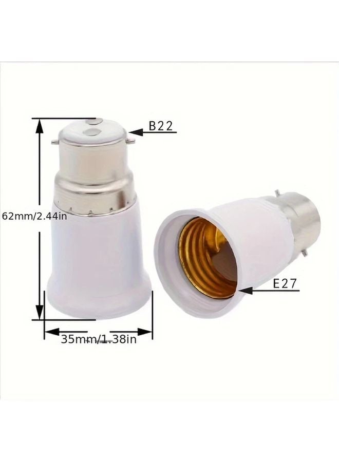 2pcs B22 to E27 LED Bulb Socket Converter Adapter Lamp Base Holder - Image 3