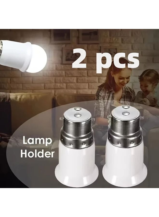 2pcs B22 to E27 LED Bulb Socket Converter Adapter Lamp Base Holder - Image 2
