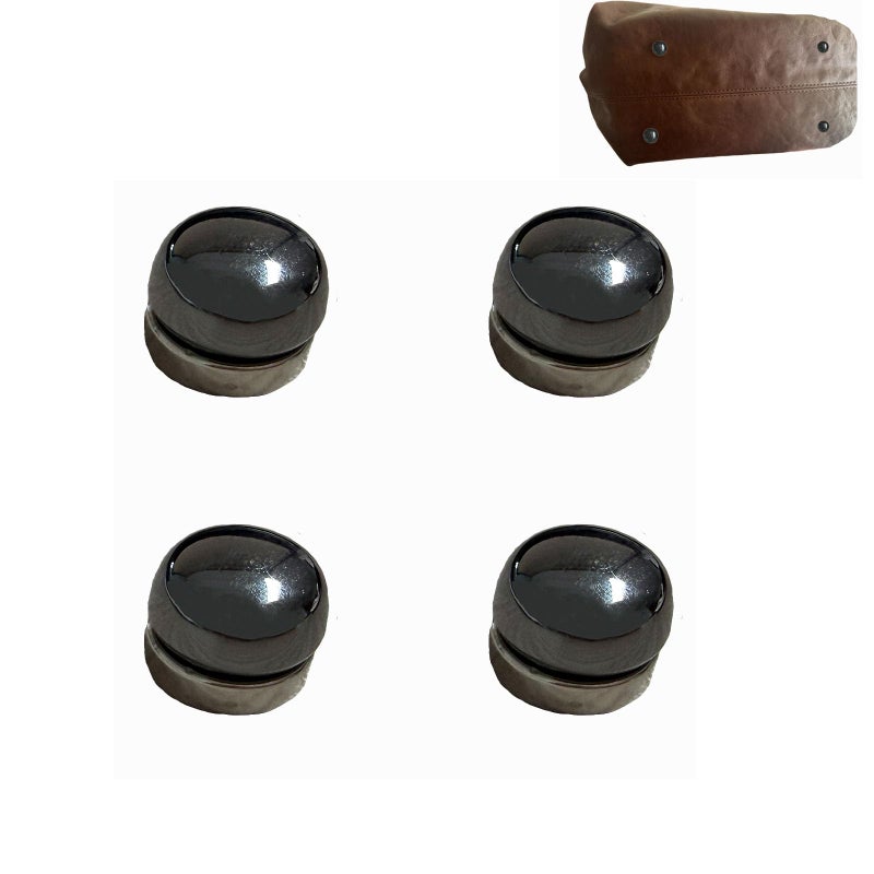 SPANSEE 4PCS Magnetic Feet for Handbags, Bottom Feet for Purses, Magnetic Feet for Purse Bottom, Purse Feet for Handbags, Handbag Heels (Black) - Image 1