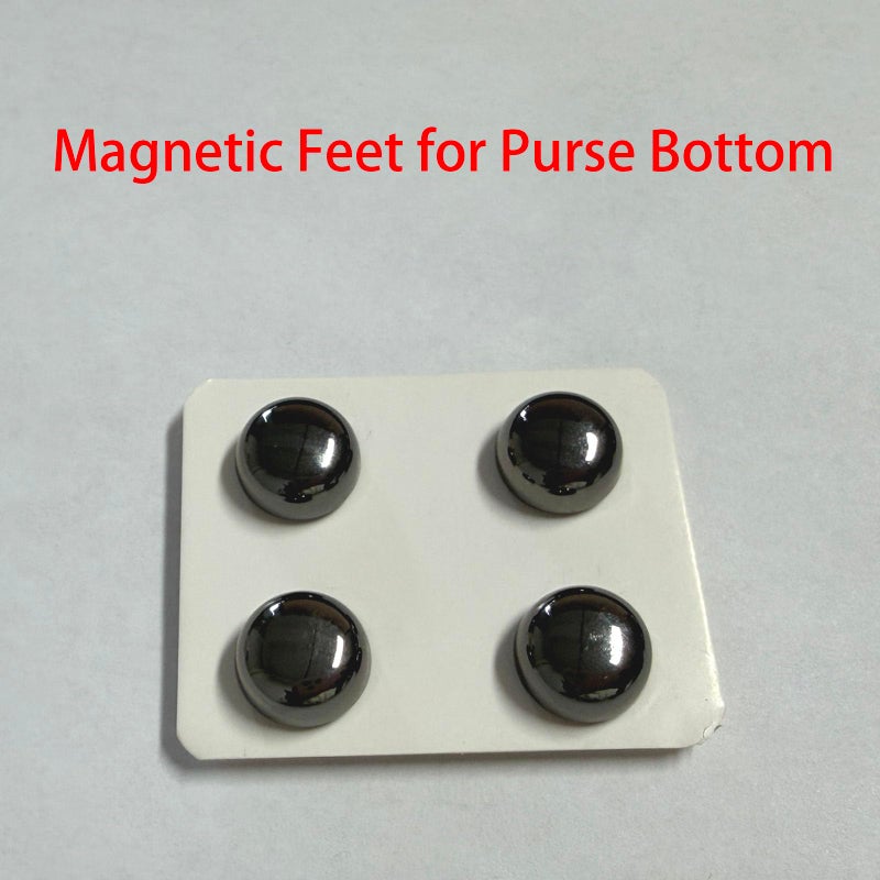 SPANSEE 4PCS Magnetic Feet for Handbags, Bottom Feet for Purses, Magnetic Feet for Purse Bottom, Purse Feet for Handbags, Handbag Heels (Black) - Image 4