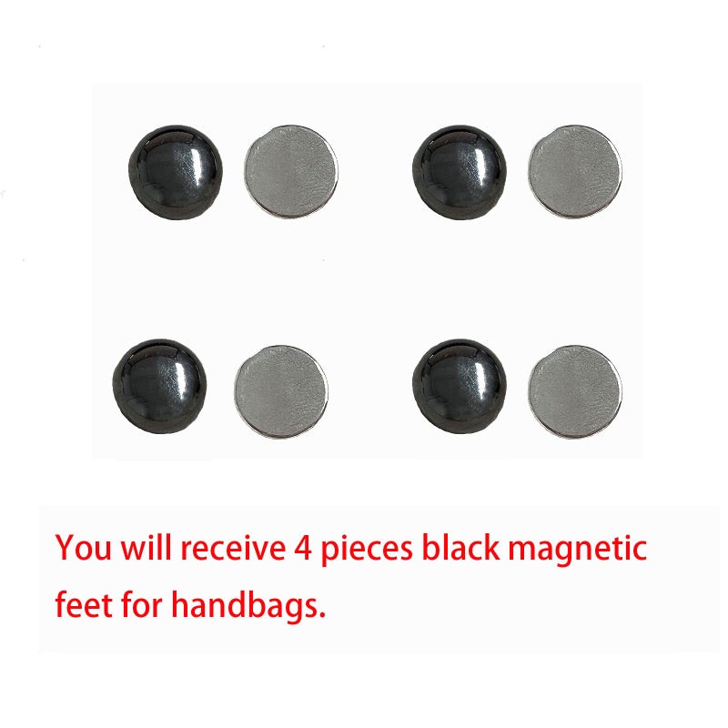 SPANSEE 4PCS Magnetic Feet for Handbags, Bottom Feet for Purses, Magnetic Feet for Purse Bottom, Purse Feet for Handbags, Handbag Heels (Black) - Image 3