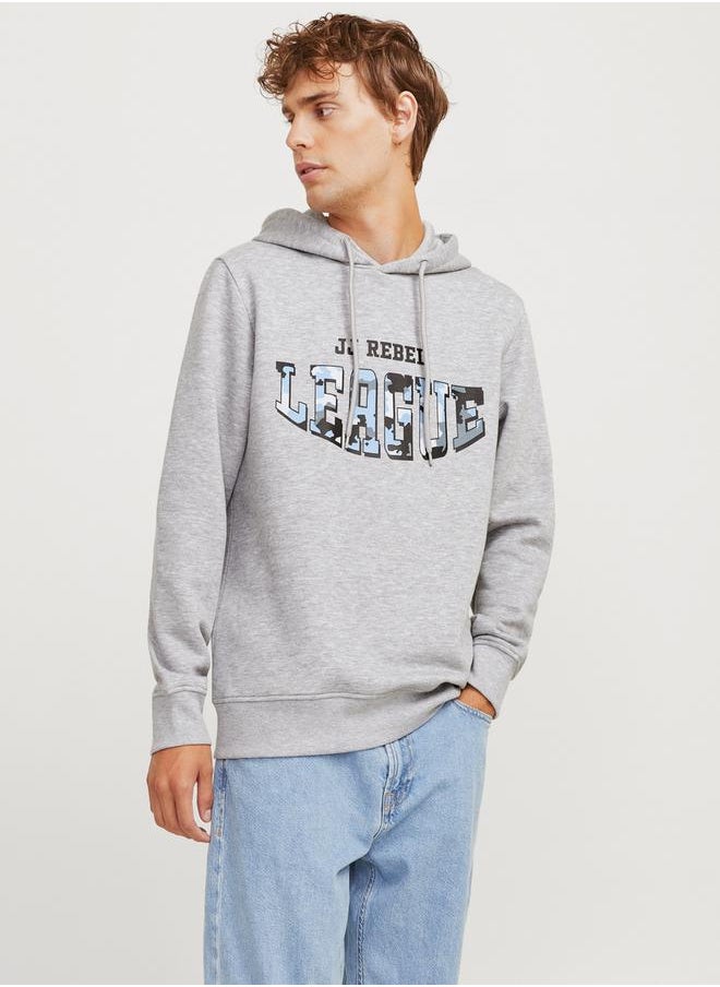 JJ Rebel by Jack & Jones League Camouflage Graphic Print Hoodie  - Image 1
