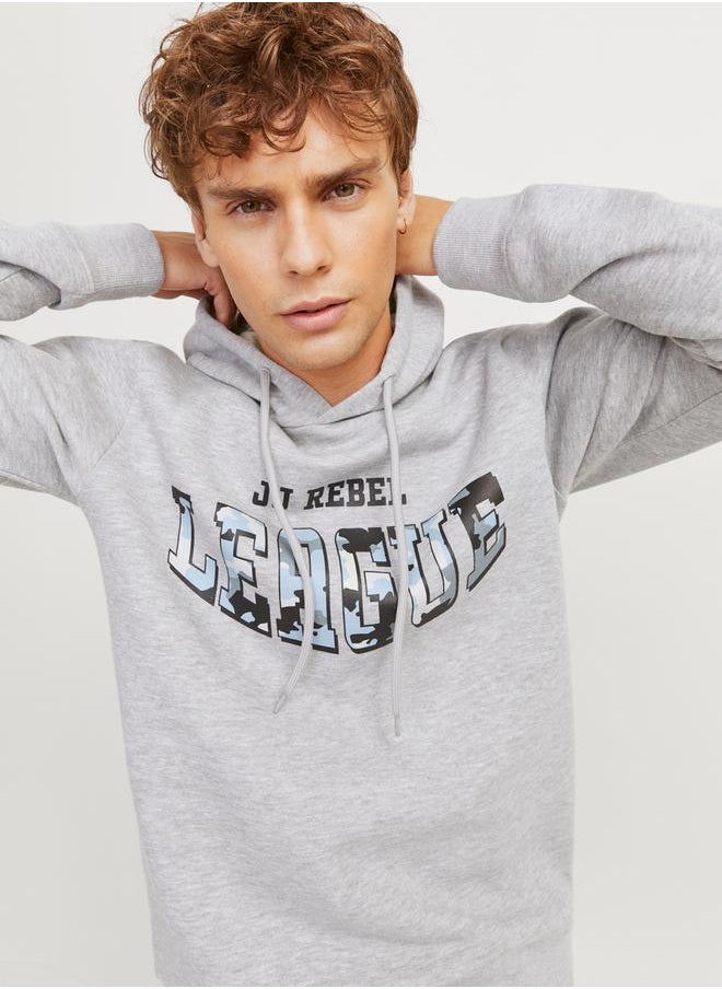 JJ Rebel by Jack & Jones League Camouflage Graphic Print Hoodie  - Image 2