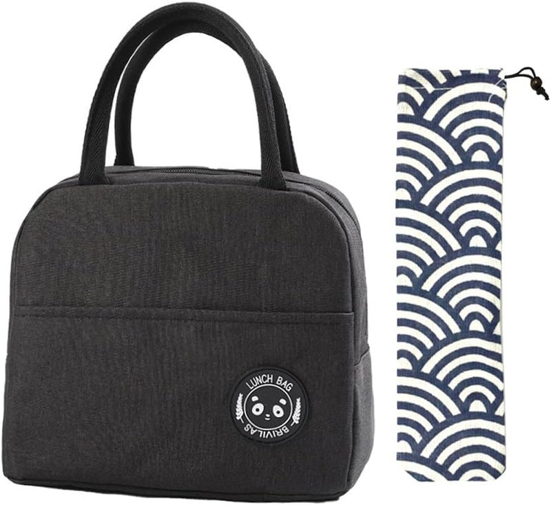 Lunch Bags for Women Insulated Lunch Bags Adults Cooler Bag WaterResistant Thermal LeakProof Lunch Organizer for Children Girls Men Work Picnic Black