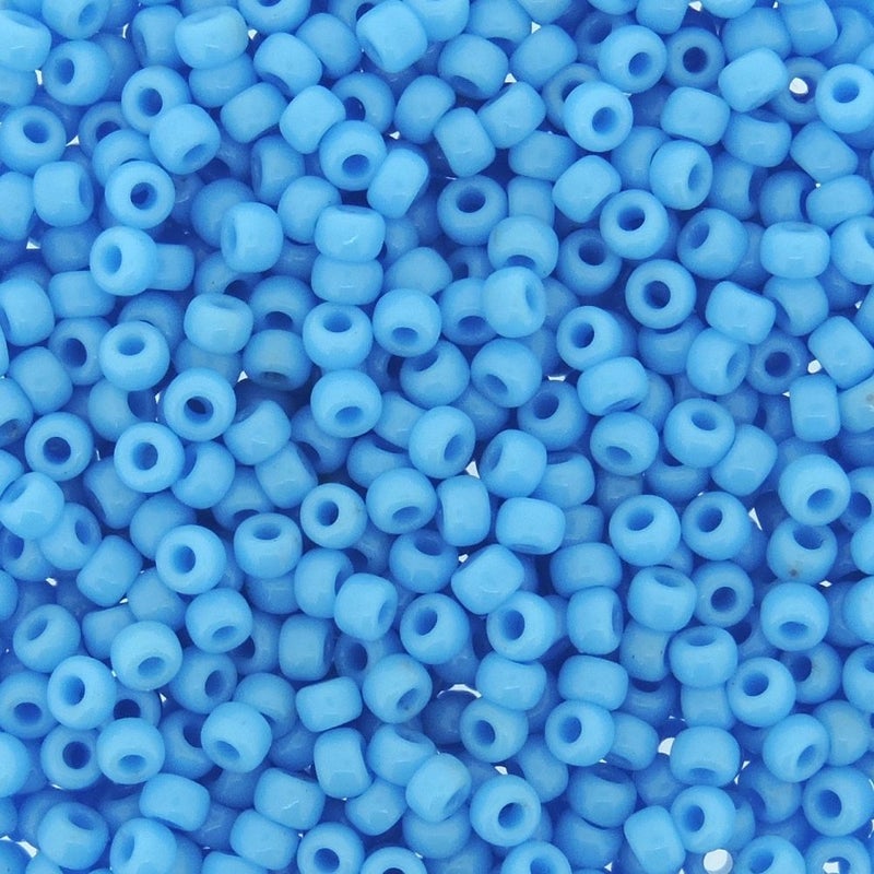 Miyuki Round Seed Bead Size 8/0 22g-tube Opaque Light Blue - Image 1