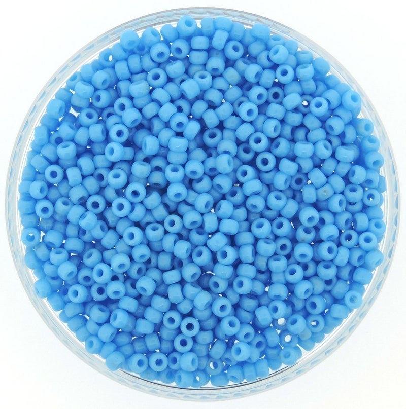 Miyuki Round Seed Bead Size 8/0 22g-tube Opaque Light Blue - Image 3