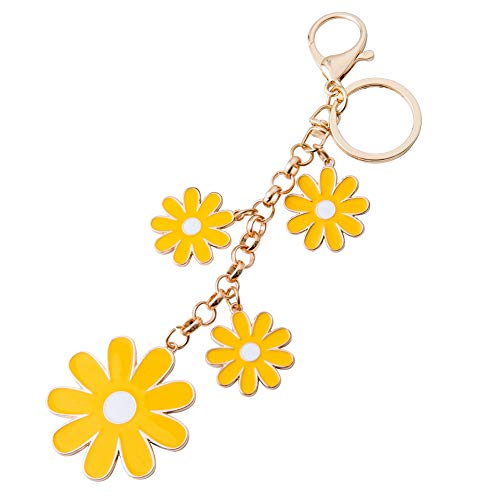 Giftale Flower Bag Charms Enameled Keychain - Stylish and Elegant Purse Accessories for Women, Perfect for Adding a Touch of Charm and Personality to Your Handbags, Backpacks, and Keys - Image 3