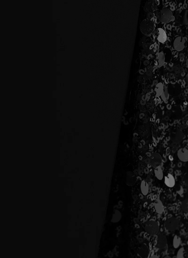 Lichi  Satin maxi dress with sequined side inserts for Women | Best Price UAE