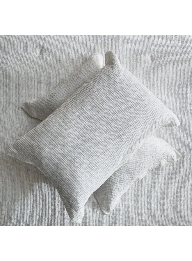 Home Box Whitebliss Mellow 5-Piece Cotton Viscose Waffle King Comforter Set 240 x 220 cm