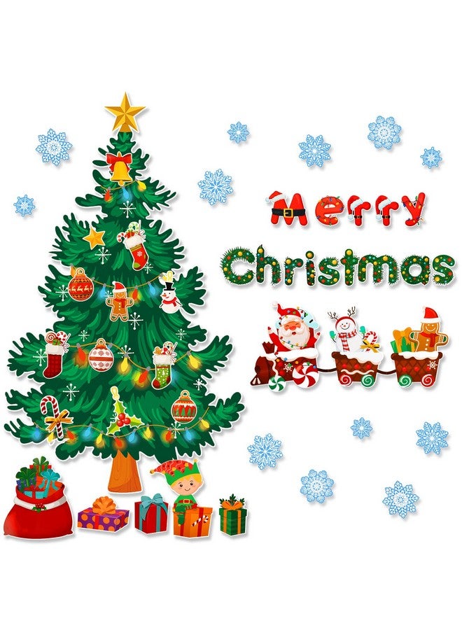 Konsait Christmas Bulletin Board Decorations, 56Pcs Christmas Classroom Bulletin Board Decorations, Christmas Tree Bulletin Board Decor Christmas Cutouts For Classroom Home Office Wall - Image 1