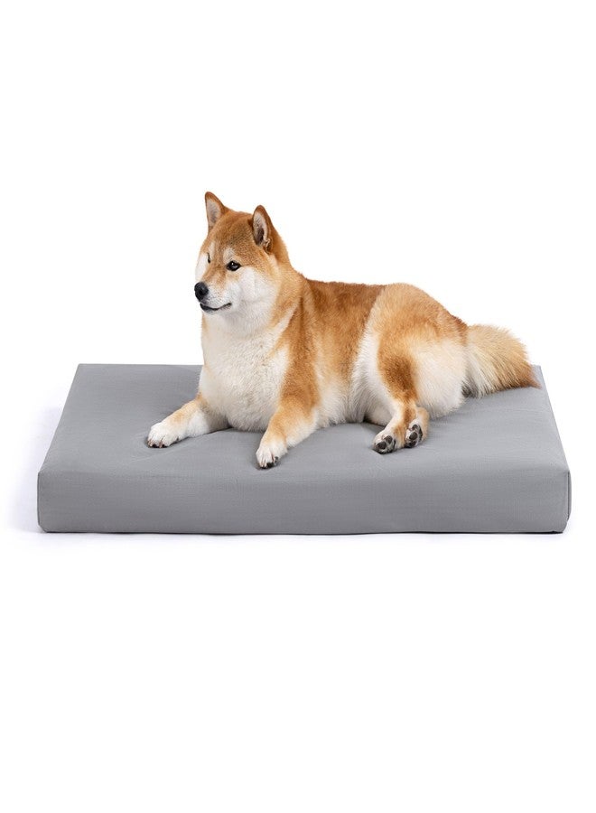 PELZIN Cybarmour Chew Proof Dog Bed - Orthopedic Indestructible Dog Crate Pad - Outdoor Waterproof Kennel Mat for Aggressive Chewers - Medium Breeds & Fits 30-Inch Crate - 29"x18", Limestone - Image 1