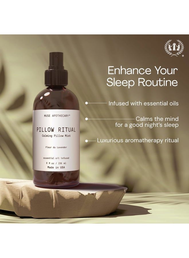 Muse Apothecary Pillow Ritual - Aromatic, Calming and Relaxing Pillow Mist, Linen and Fabric Spray - Infused with Natural Aromatherapy Essential Oils - 4 oz, Fleur du Lavender, 2 Pack  - Image 4