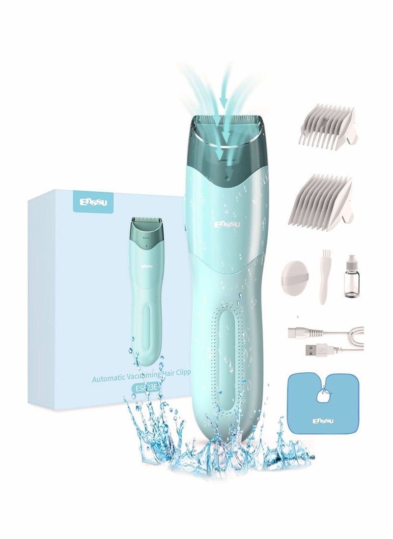 ENSSU - ENSSU Vacuum Hair Clippers for Kids, Rechargeable Vacuum Hair Cutter with 2 Modes for Children/Infant, Waterproof Baby Hair Clippers Trimmers - Image 1