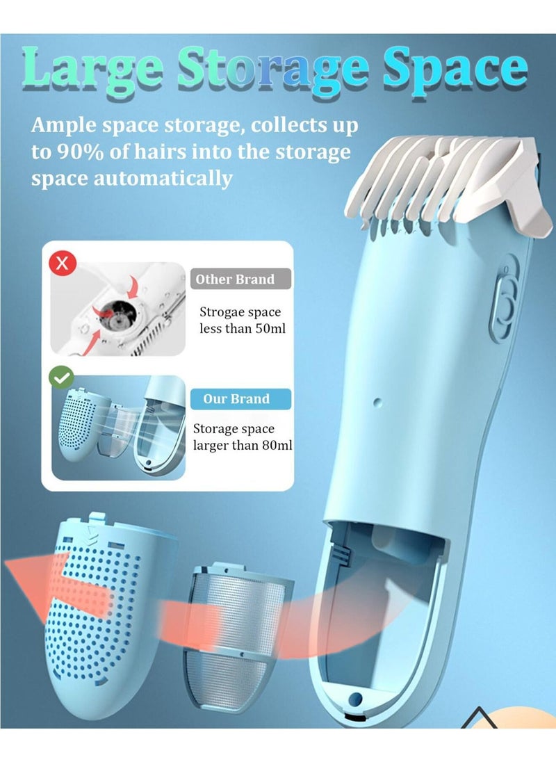 ENSSU - ENSSU Vacuum Hair Clippers for Kids, Rechargeable Vacuum Hair Cutter with 2 Modes for Children/Infant, Waterproof Baby Hair Clippers Trimmers - Image 1