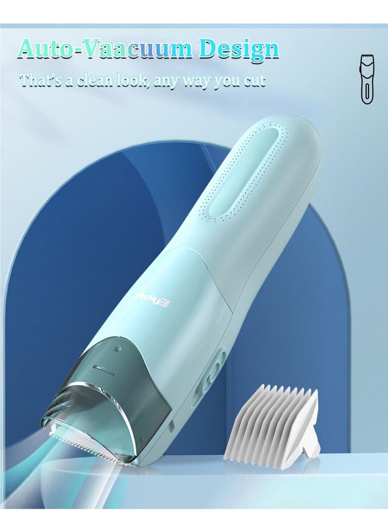 ENSSU - ENSSU Vacuum Hair Clippers for Kids, Rechargeable Vacuum Hair Cutter with 2 Modes for Children/Infant, Waterproof Baby Hair Clippers Trimmers - Image 1