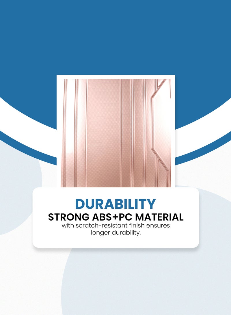 ستارجولد طقم حقائب سفر بعجلات من 3 قطع TPC عجلات جانبية صلبة مع قفل TSA - Image 4