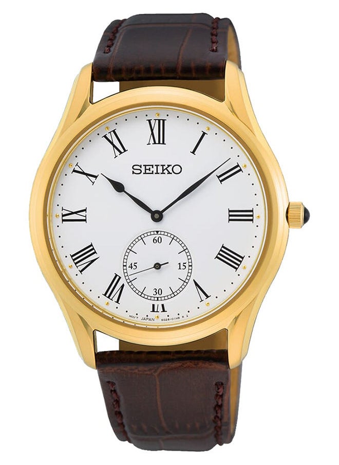 Seiko Men Analog Round Shape Leather Wrist Watch SRK050P - 39 Millimeter  - Image 1