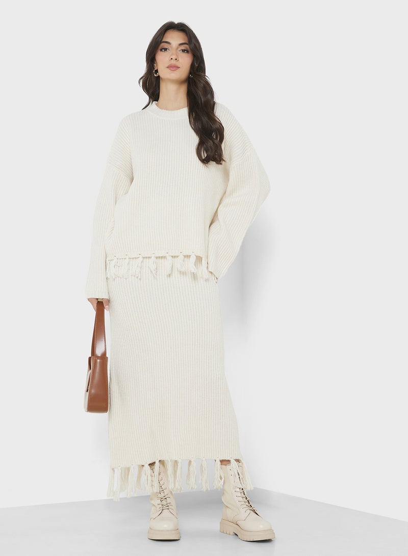 4th & Reckless Tassle Detail Knitted Sweater  - Image 4