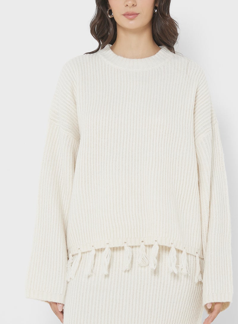 4th & Reckless Tassle Detail Knitted Sweater  - Image 3
