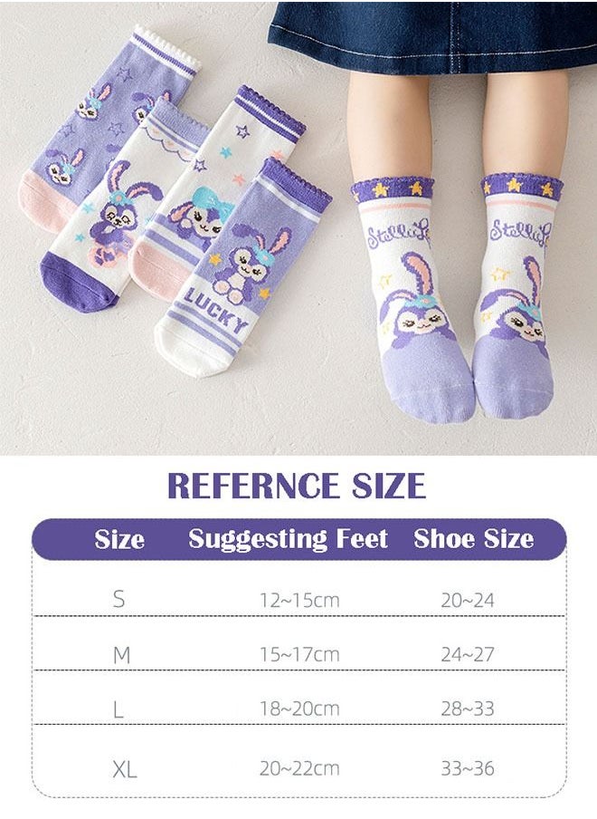 ZCM-HAPPY 5-Pack Children's Cartoon Mid-Cuff Cotton Socks  - Image 3