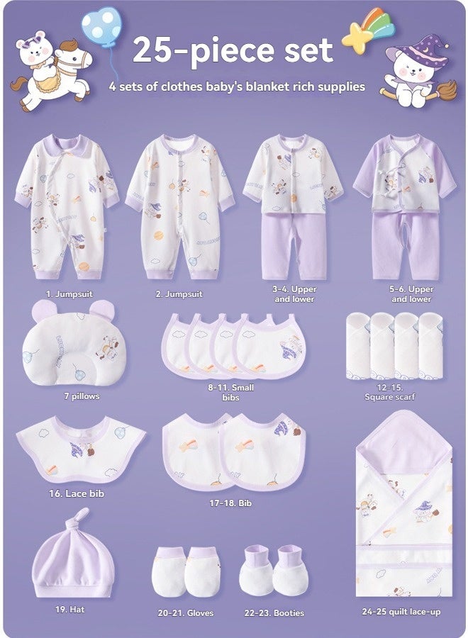 25PCS Newborn Baby Gifts Set, Newborn Layette Gift Set, Baby Clothes Accessories Set for Boys and Girls, Premium Cotton. - Image 4