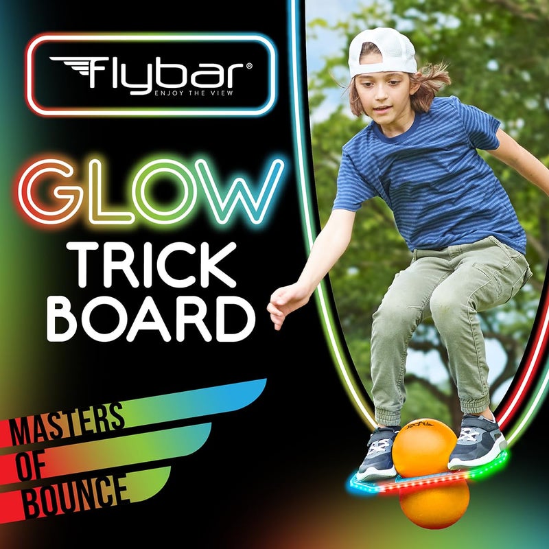 Flybar Pogo Trick Ball for Kids â€“ Balance Bounce Board with Anti-Slip Deck â€“ Pump Included - Indoor & Outdoor Toys for Boys and Girls Fun Way to Reduce Screen Time Supports up to 160 lbs â€“ Ages 6+ - Image 3