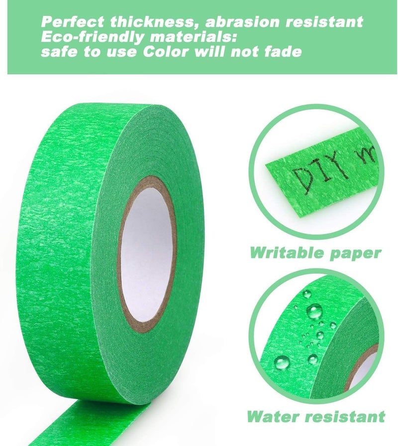 HZYH 8 Rolls Colored Masking Tape, Rainbow Colors Painters Tape, 15m x 1.8cm Per  Roll - Image 5