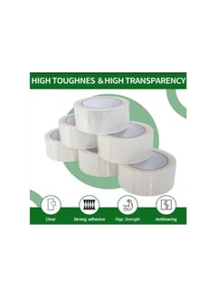 COMFET COMFET 6 pcs (60 YARD LENGTH) BOPP Clear Packing Tape, Heavy Duty Clear Packing Tape - 2 Inch (5CM)x 60 Yard (55M) Roll - 50 Microns Strong Adhesive for Sealing Boxes, Moving Supplies  - Image 2