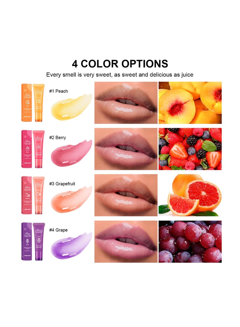 KASTWAVE 4Pcs Lip Sleeping Mask, Tinted Lip Balm, Overnight Treatment Lip Care, Moisturizing Berry Lip Mask for Chapped Cracked Dry Lips, Reduce Lip Lines - 4 Colors - Image 2