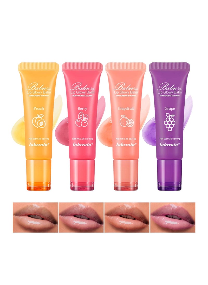 KASTWAVE 4Pcs Lip Sleeping Mask, Tinted Lip Balm, Overnight Treatment Lip Care, Moisturizing Berry Lip Mask for Chapped Cracked Dry Lips, Reduce Lip Lines - 4 Colors - Image 1
