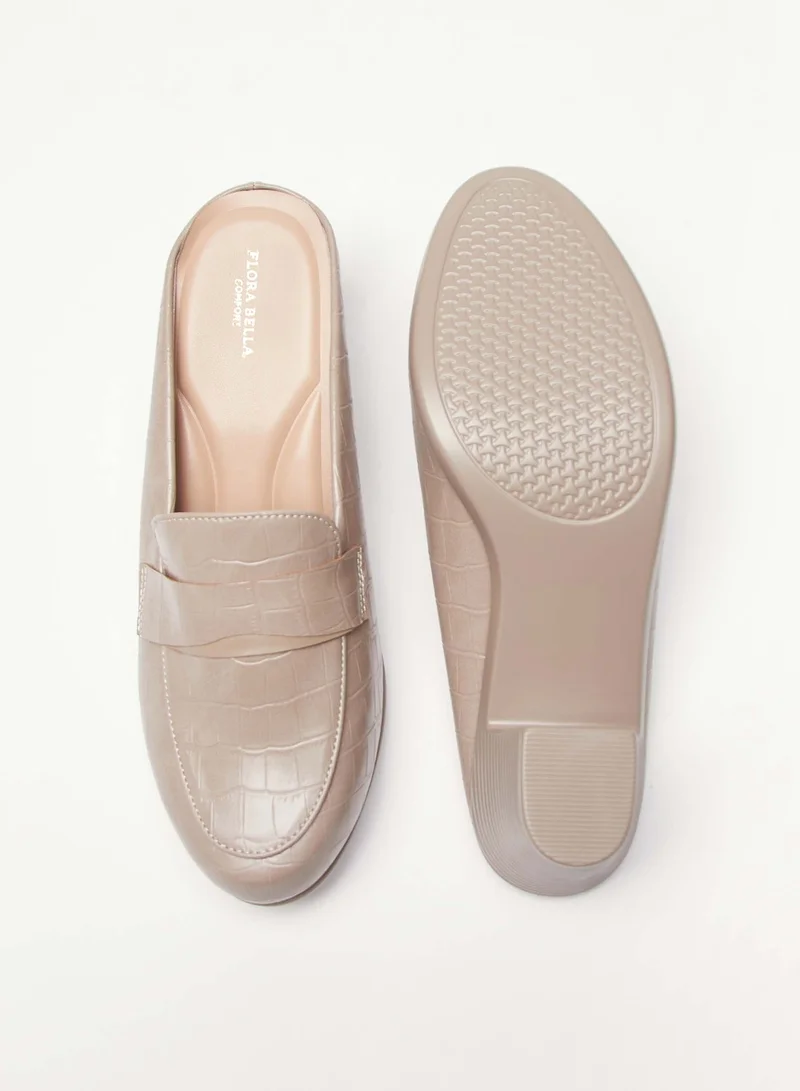 فلورا بيلا من شو إكسبرس Women Textured Slip-On Mules with Block Heels